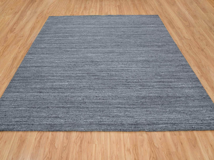 12'0" x 12'0" New Hand Loomed Grey Wool Square Oriental Rug - MOA10265424