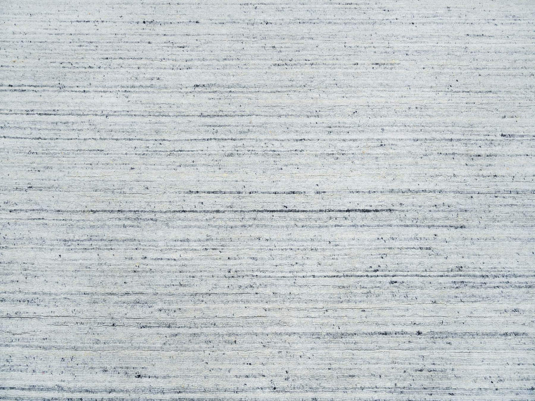 12'0" x 12'0" New Hand Loomed Ivory Wool Round Oriental Rug - MOA10265426