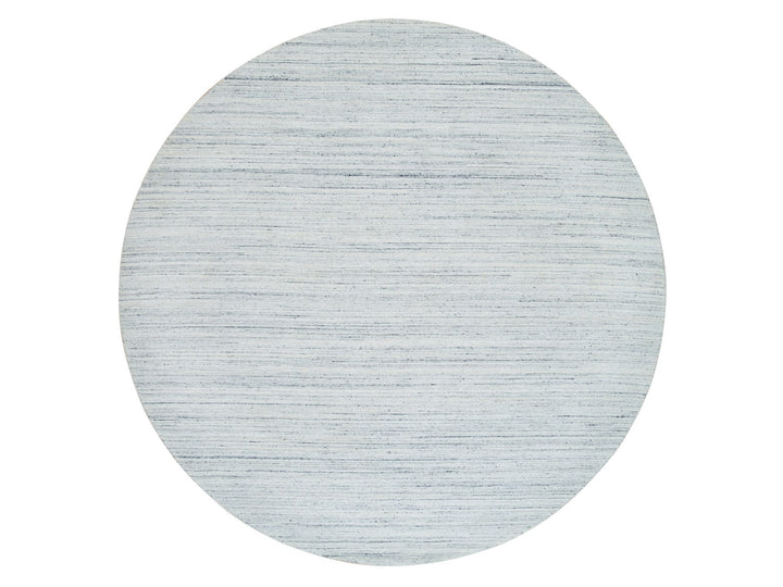 10'0" x 10'0" New Hand Loomed Ivory Wool Round Oriental Rug - MOA10265431