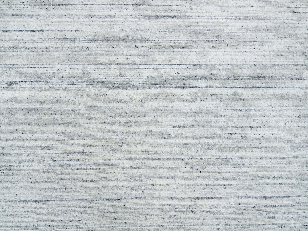 8'0" x 8'0" New Hand Loomed Ivory Wool Round Oriental Rug - MOA10265432