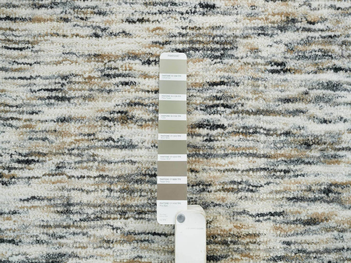 6'2" x 6'0" New Hand Loomed Beige Wool Square Oriental Rug - MOA10265436