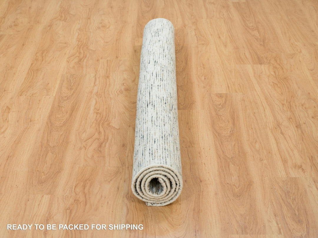 6'2" x 6'0" New Hand Loomed Beige Wool Square Oriental Rug - MOA10265436