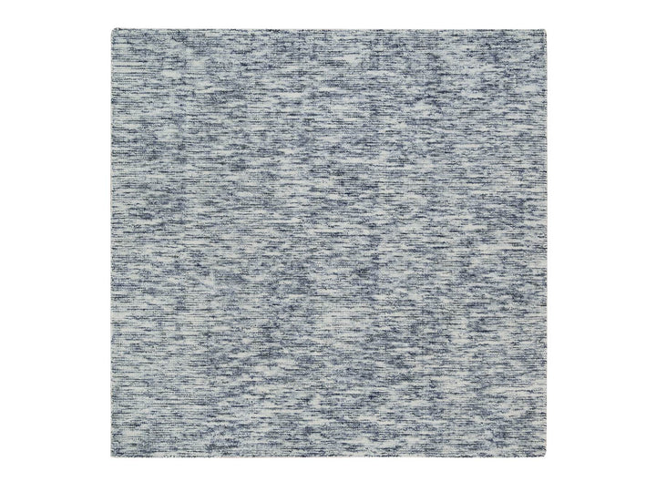 6'1" x 6'0" New Hand Loomed Blue Wool Square Oriental Rug - MOA10265437