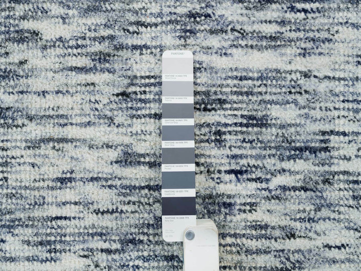 6'1" x 6'0" New Hand Loomed Blue Wool Square Oriental Rug - MOA10265437