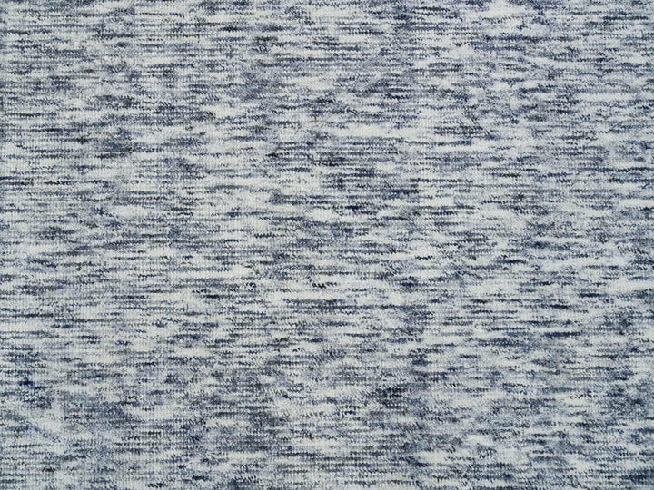 6'0" x 6'0" New Hand Loomed Blue Wool Square Oriental Rug - MOA10265438