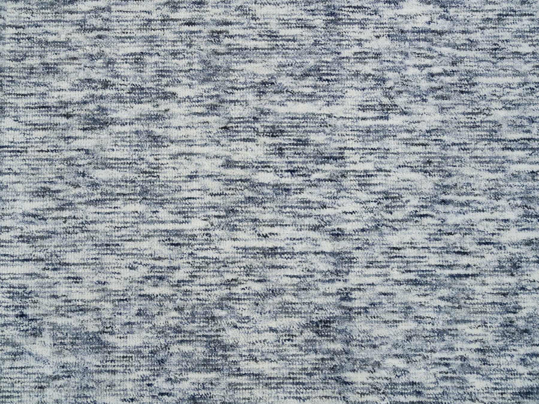 6'0" x 6'0" New Hand Loomed Blue Wool Square Oriental Rug - MOA10265438