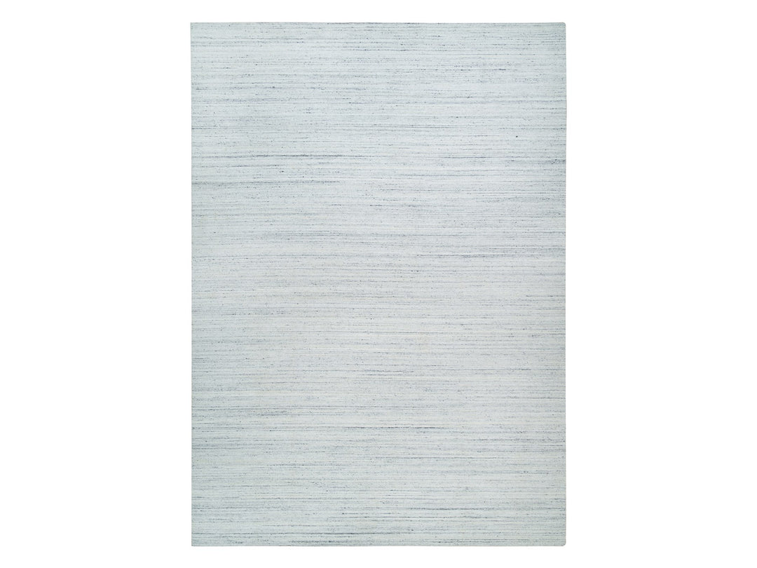 10'1" x 14'1" New Hand Loomed Ivory Wool Rectangle Oriental Rug - MOA10265451