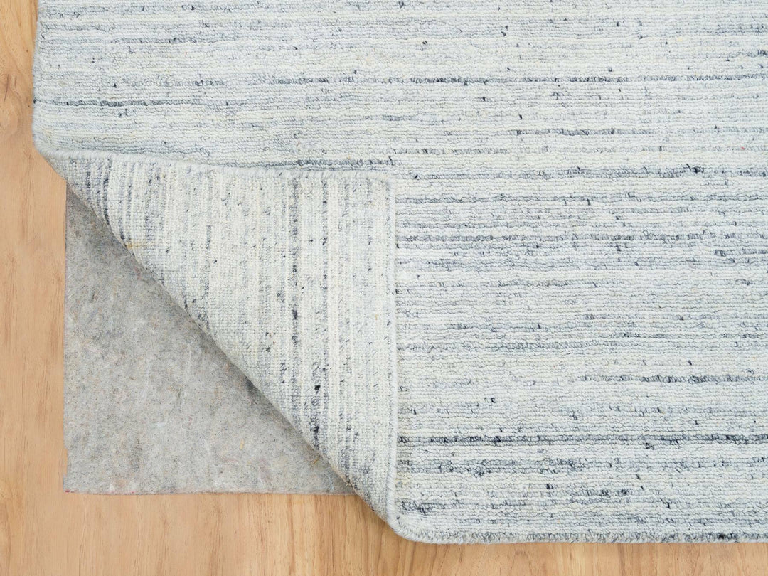 10'1" x 14'1" New Hand Loomed Ivory Wool Rectangle Oriental Rug - MOA10265451