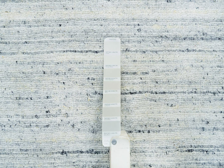 10'1" x 14'1" New Hand Loomed Ivory Wool Rectangle Oriental Rug - MOA10265451