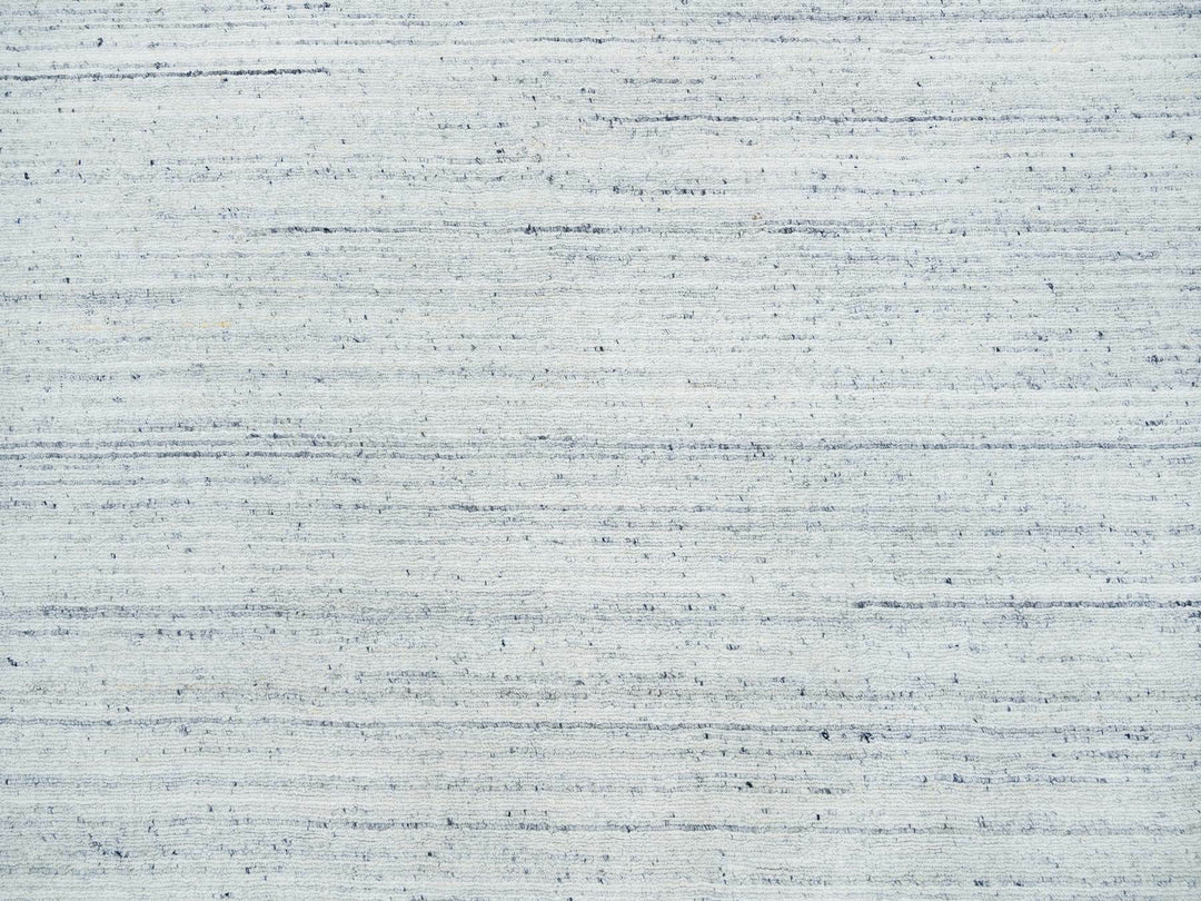 10'1" x 14'1" New Hand Loomed Ivory Wool Rectangle Oriental Rug - MOA10265451