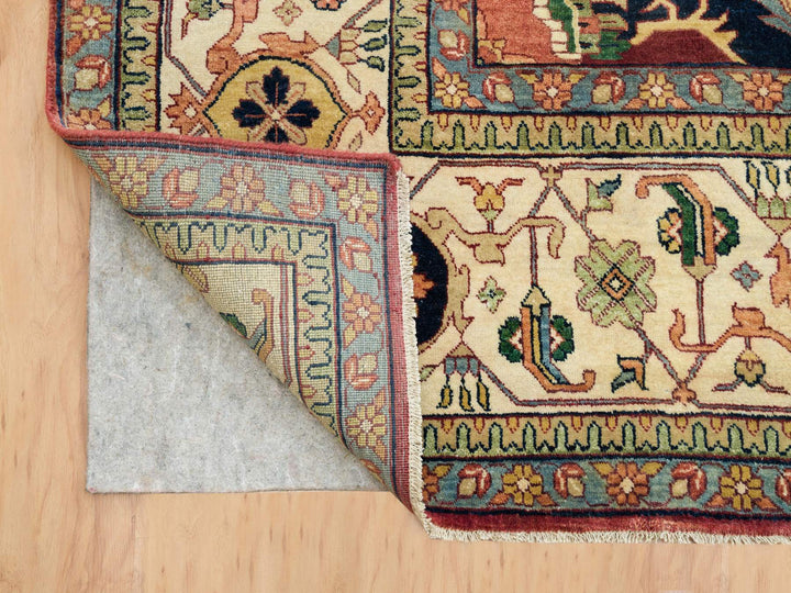 12'0" x 18'2" New Hand Knotted Red Wool Rectangle Oriental Rug - MOA10265502