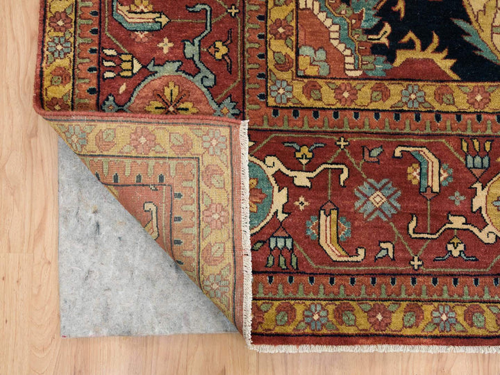 12'0" x 15'2" New Hand Knotted Red Wool Rectangle Oriental Rug - MOA10265509