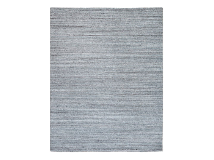 8'1" x 10'0" New Hand Loomed Grey Wool Rectangle Oriental Rug - MOA10265555