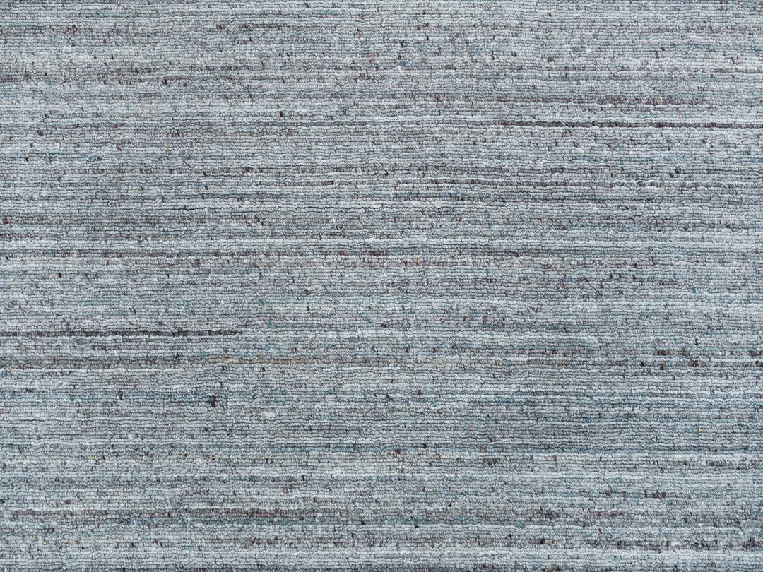 8'1" x 10'0" New Hand Loomed Grey Wool Rectangle Oriental Rug - MOA10265555