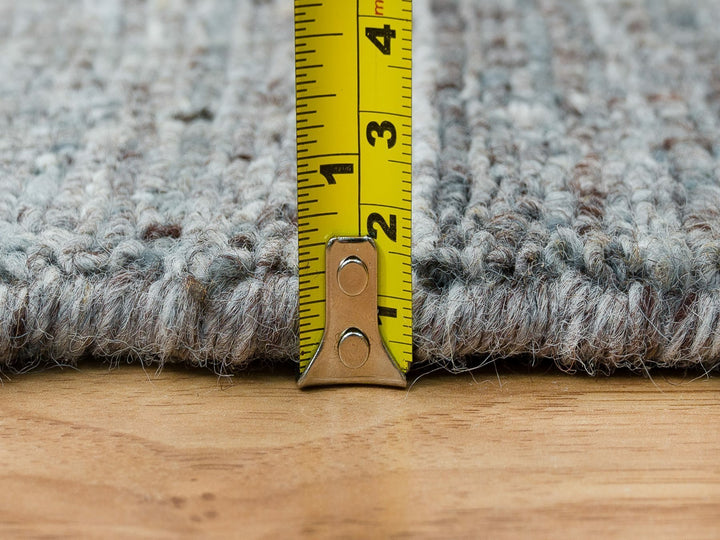 2'7" x 14'0" New Hand Loomed Grey Wool Runner Oriental Rug - MOA10265556