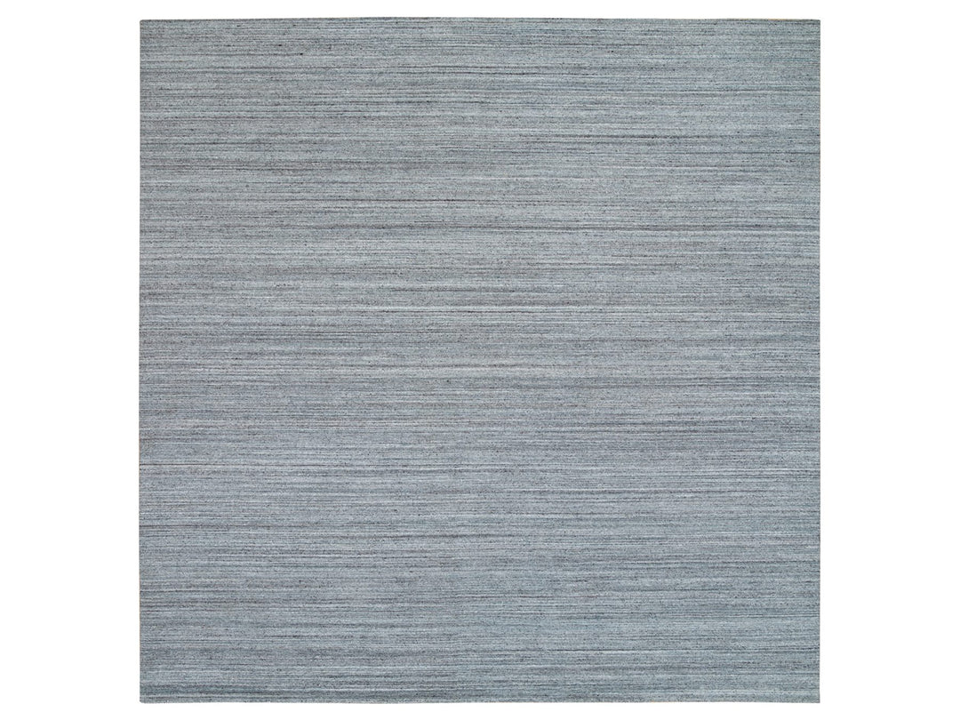 12'0" x 12'0" New Hand Loomed Grey Wool Square Oriental Rug - MOA10265558