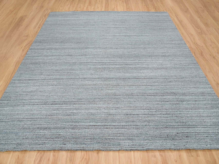 12'0" x 12'0" New Hand Loomed Grey Wool Square Oriental Rug - MOA10265558