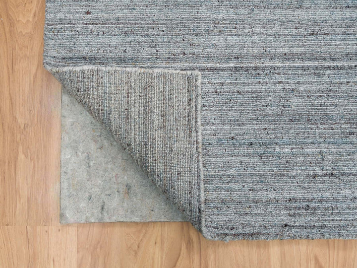 12'0" x 12'0" New Hand Loomed Grey Wool Square Oriental Rug - MOA10265558