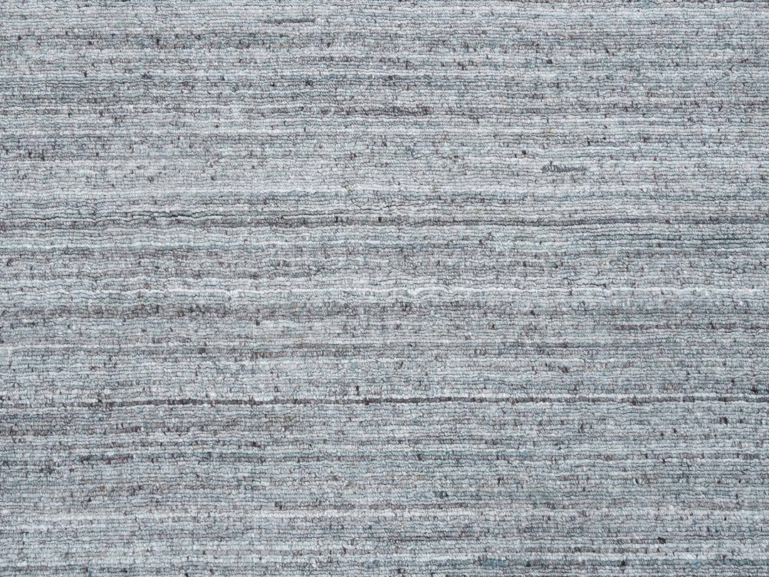 11'10" x 11'10" New Hand Loomed Grey Wool Round Oriental Rug - MOA10265559