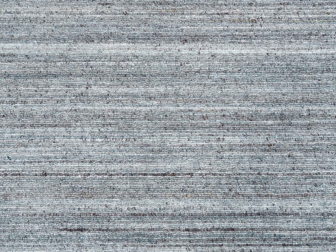 8'1" x 8'1" New Hand Loomed Grey Wool Square Oriental Rug - MOA10265561