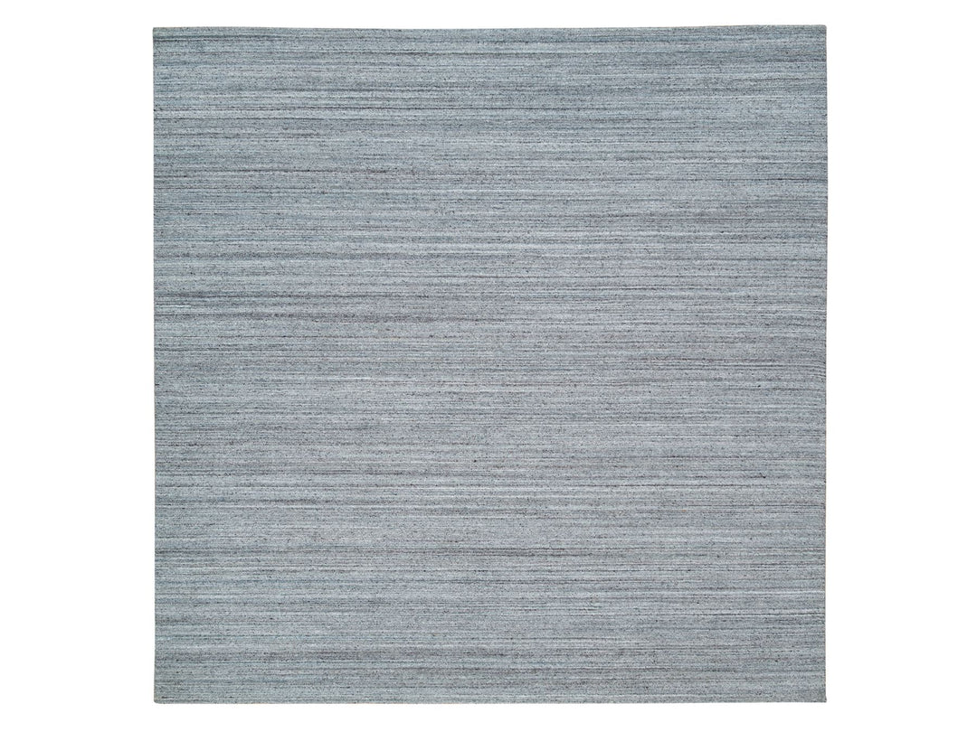 10'1" x 10'1" New Hand Loomed Grey Wool Square Oriental Rug - MOA10265562