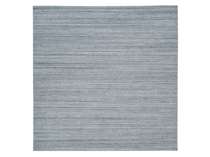 10'1" x 10'1" New Hand Loomed Grey Wool Square Oriental Rug - MOA10265562