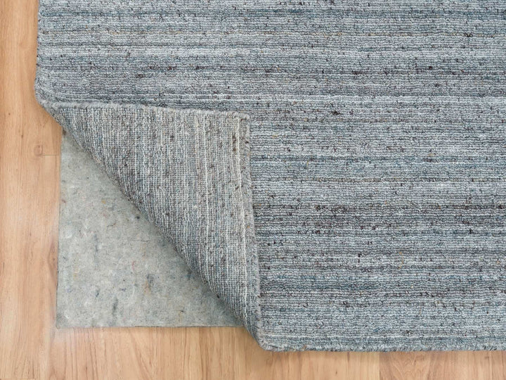 10'1" x 10'1" New Hand Loomed Grey Wool Square Oriental Rug - MOA10265562