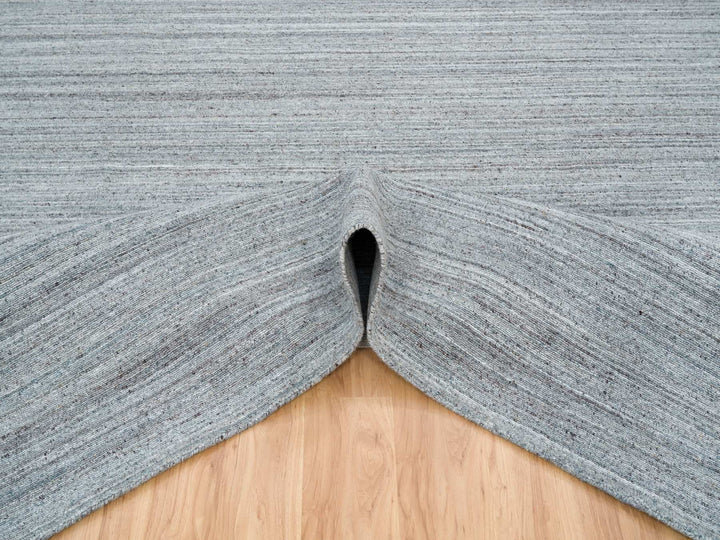 10'1" x 10'1" New Hand Loomed Grey Wool Square Oriental Rug - MOA10265562