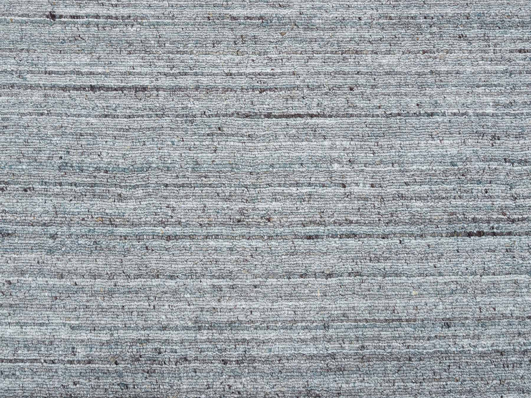 10'1" x 10'1" New Hand Loomed Grey Wool Round Oriental Rug - MOA10265563