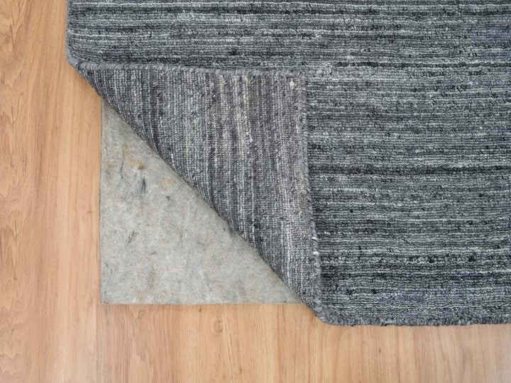 2'6" x 15'10" New Hand Loomed Grey Wool Runner Oriental Rug - MOA10265565