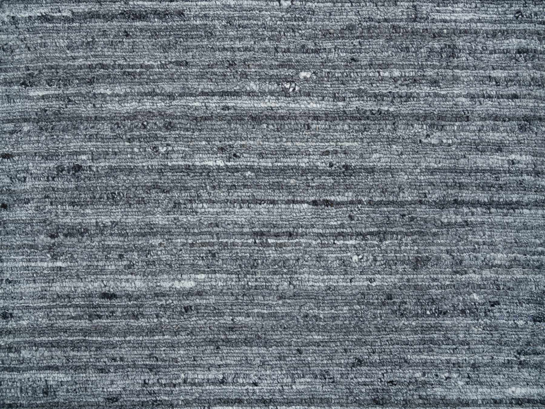 2'6" x 15'10" New Hand Loomed Grey Wool Runner Oriental Rug - MOA10265565