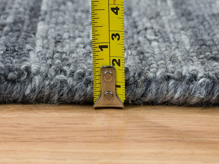 2'6" x 15'10" New Hand Loomed Grey Wool Runner Oriental Rug - MOA10265565