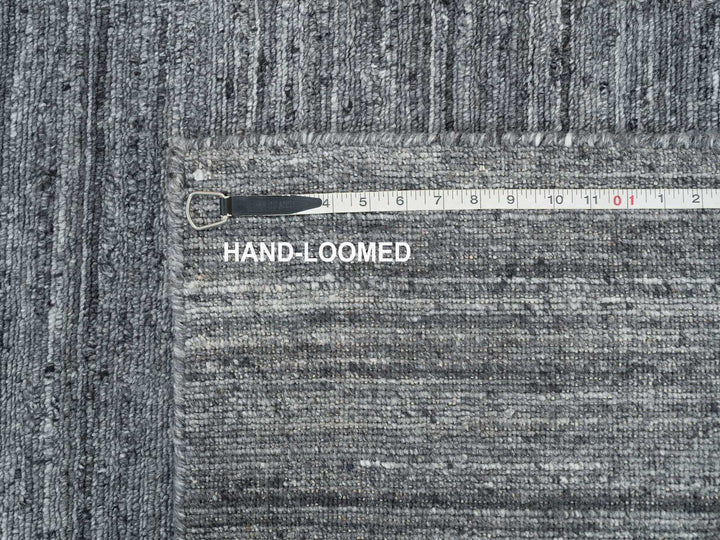 2'6" x 15'10" New Hand Loomed Grey Wool Runner Oriental Rug - MOA10265565