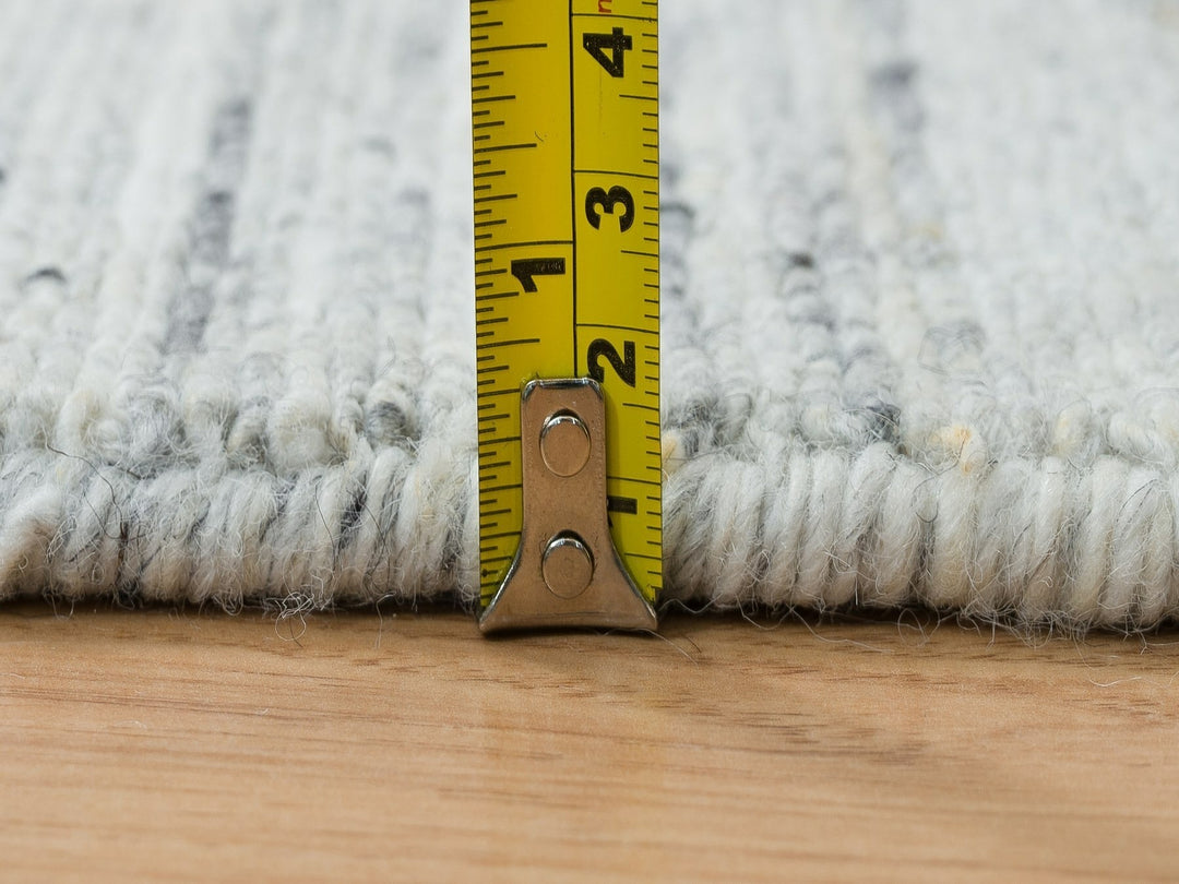 2'8" x 14'0" New Hand Loomed Ivory Wool Runner Oriental Rug - MOA10265569