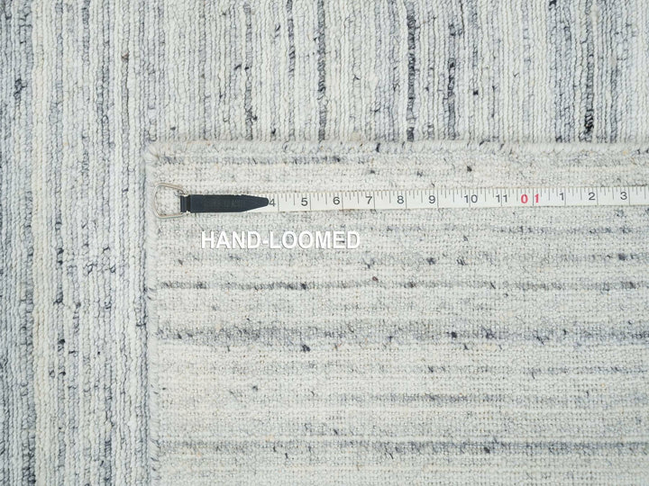 2'8" x 14'0" New Hand Loomed Ivory Wool Runner Oriental Rug - MOA10265569