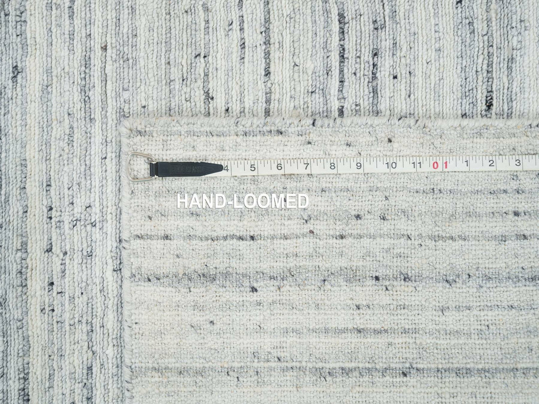 2'8" x 13'10" New Hand Loomed Ivory Wool Runner Oriental Rug - MOA10265570