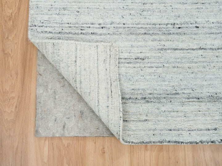 2'5" x 15'9" New Hand Loomed Ivory Wool Runner Oriental Rug - MOA10265571