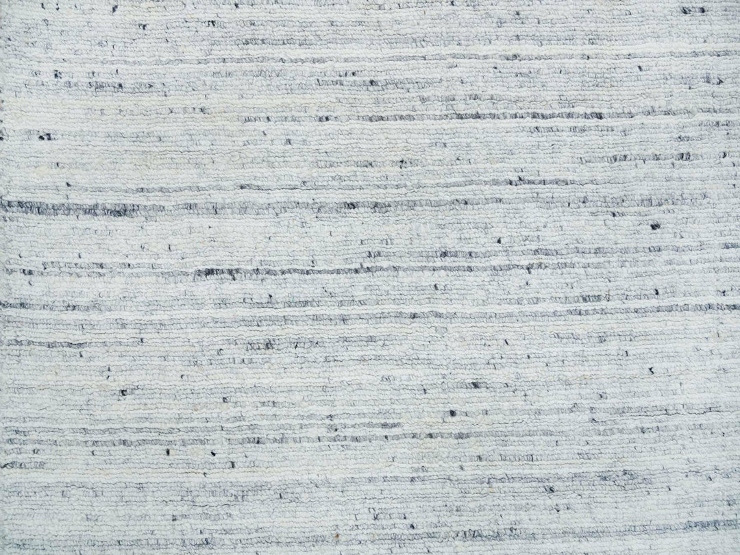 2'5" x 15'9" New Hand Loomed Ivory Wool Runner Oriental Rug - MOA10265571