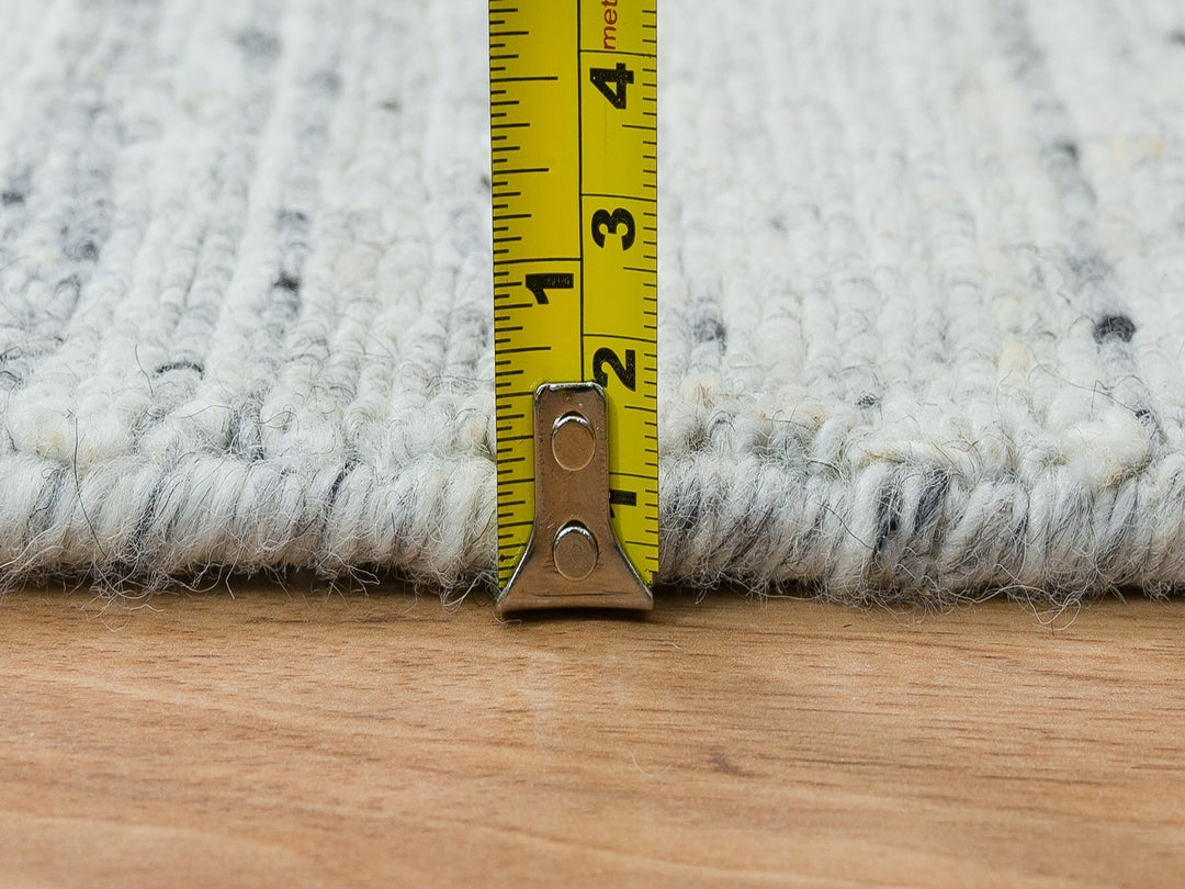 2'5" x 15'9" New Hand Loomed Ivory Wool Runner Oriental Rug - MOA10265571