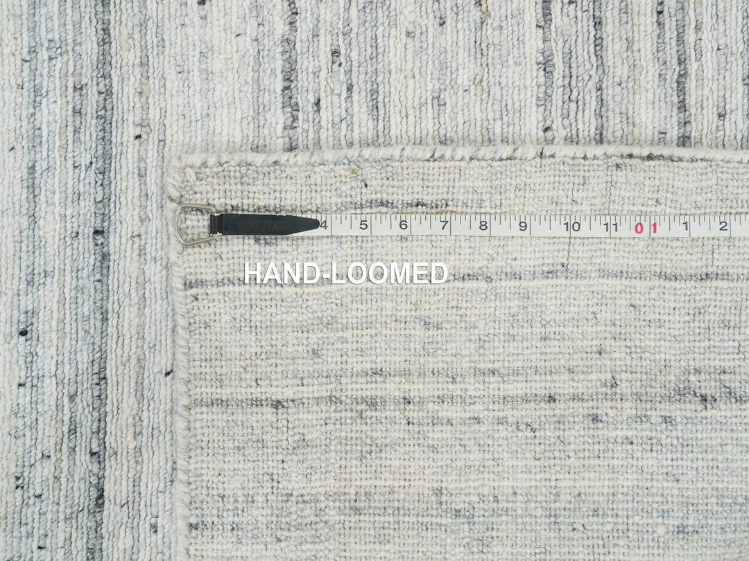 2'5" x 15'9" New Hand Loomed Ivory Wool Runner Oriental Rug - MOA10265571