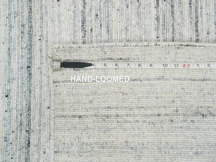 2'5" x 15'9" New Hand Loomed Ivory Wool Runner Oriental Rug - MOA10265571