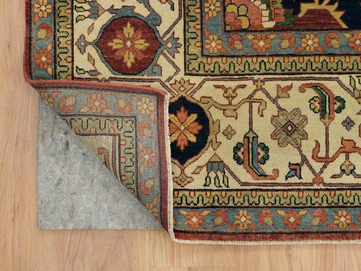 12'0" x 15'2" New Hand Knotted Red Wool Rectangle Oriental Rug - MOA10265707