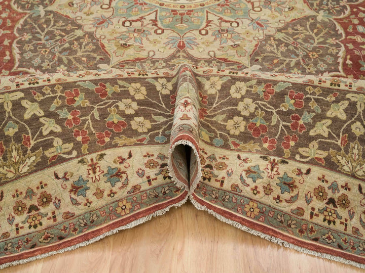 12'0" x 15'2" New Hand Knotted Red Wool Rectangle Oriental Rug - MOA10265753