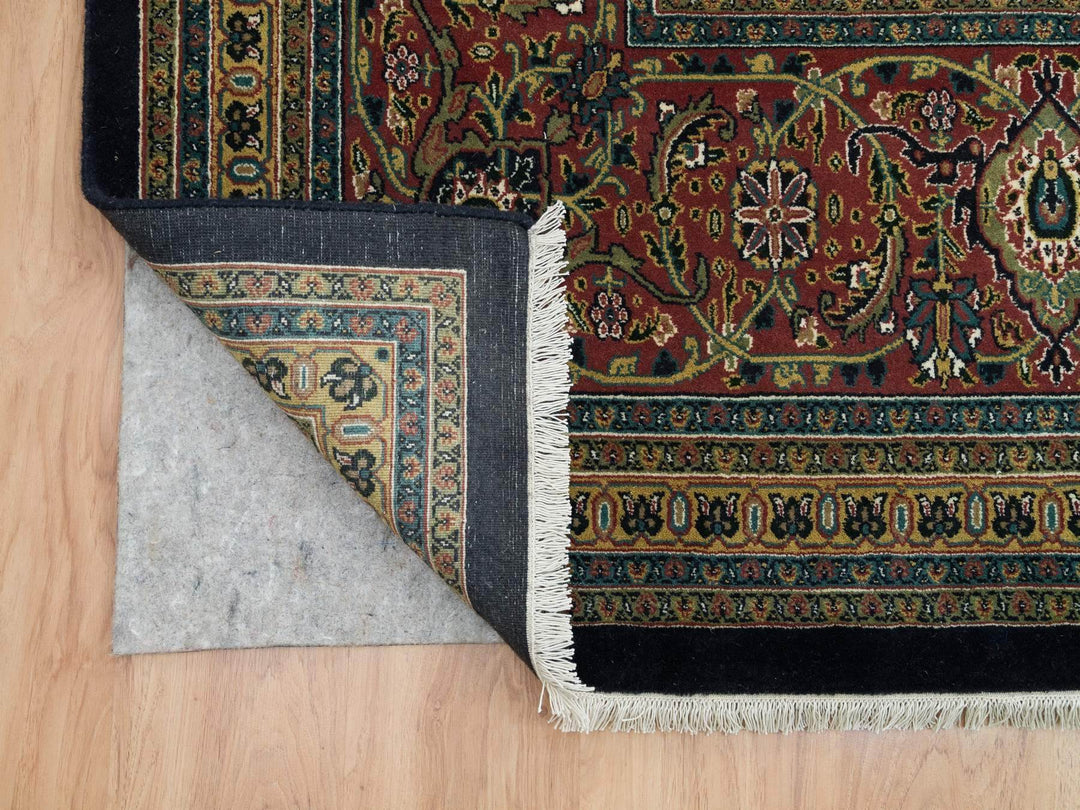 11'11" x 15'3" New Hand Knotted Black Wool Rectangle Oriental Rug - MOA10265791