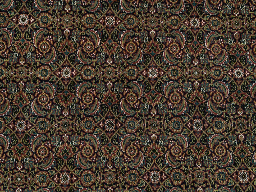 11'11" x 15'3" New Hand Knotted Black Wool Rectangle Oriental Rug - MOA10265791