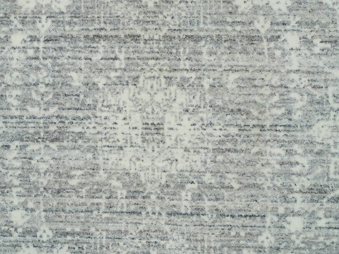 8'11" x 12'0" New Hand Loomed Grey Wool Rectangle Oriental Rug - MOA10265834