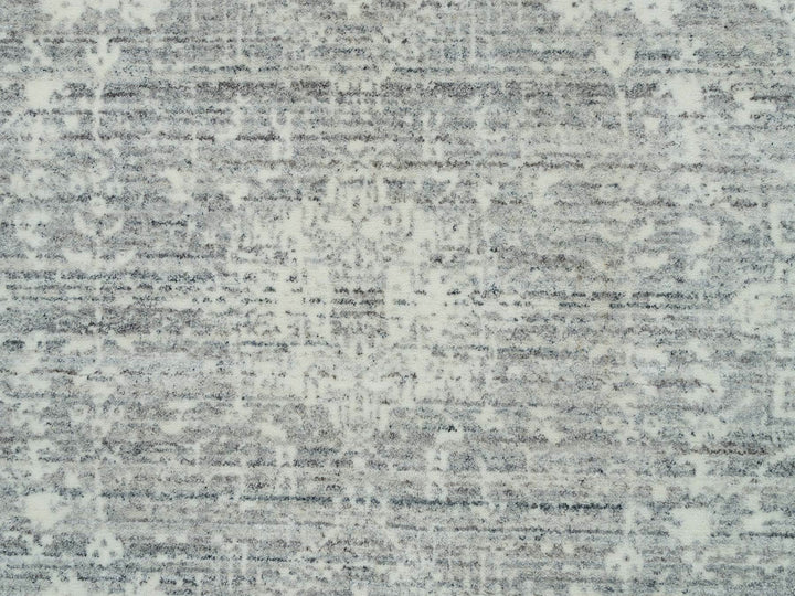 8'11" x 12'0" New Hand Loomed Grey Wool Rectangle Oriental Rug - MOA10265834