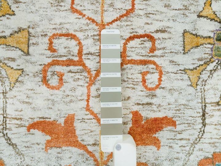 12'1" x 15'4" New Hand Knotted Brown Wool & Silk Rectangle Oriental Rug - MOA10265936