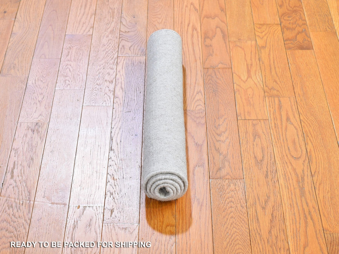 2'1" x 3'1" New Hand Loomed Ivory Wool & Silk Rectangle Oriental Rug - MOA10266147