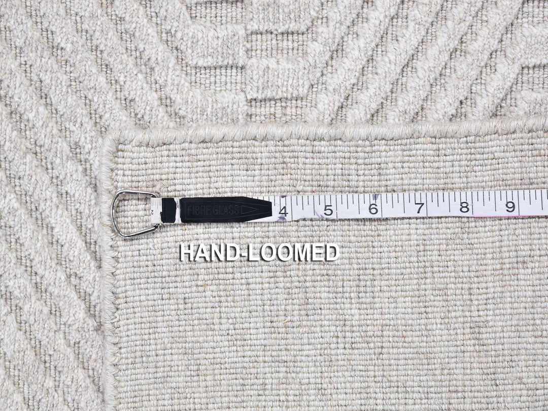 2'1" x 3'1" New Hand Loomed Ivory Wool & Silk Rectangle Oriental Rug - MOA10266147